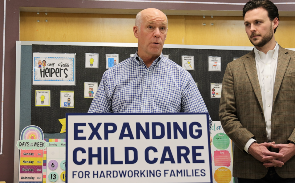 Gov. Gianforte announcing an overhaul of child care licensing rules to expand access to safe, high-quality care