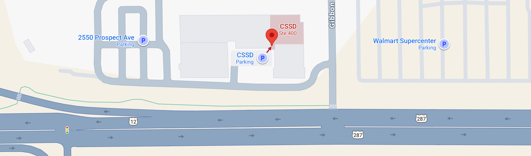 maps of 2550 Prospect location