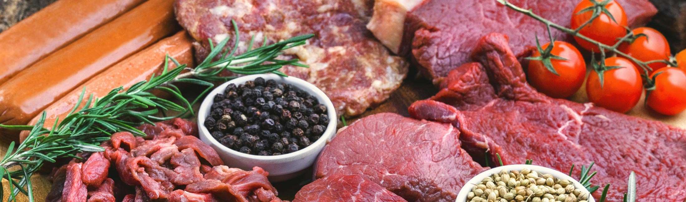 raw meat on a platter