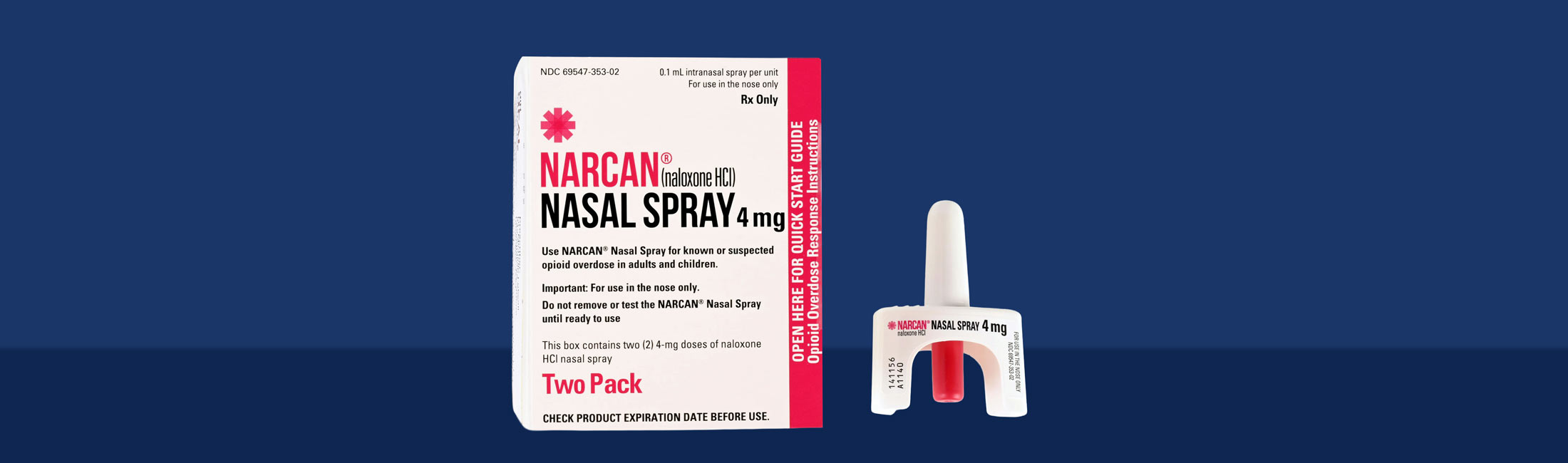 Narcan Nasal Spray packaging and device