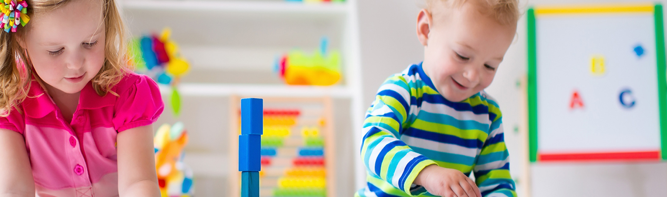 Children playing with Legos