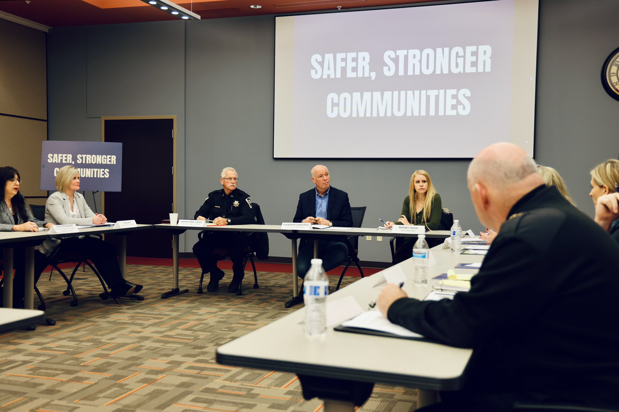 Governor Gianforte leads a roundtable discussion on public safety in Billings