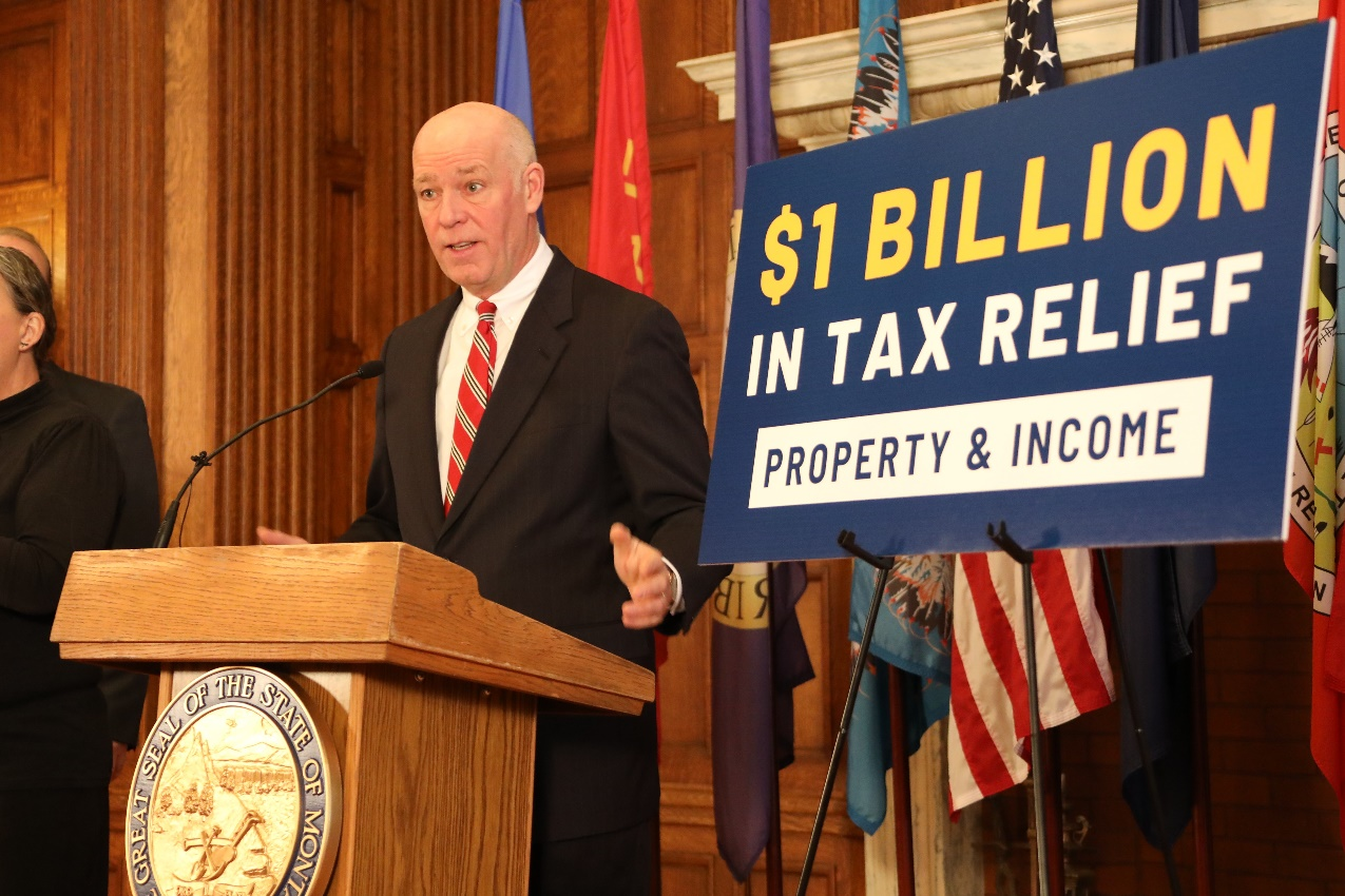 Gov. Gianforte discussing his budget providing $1 billion in tax relief for Montanans