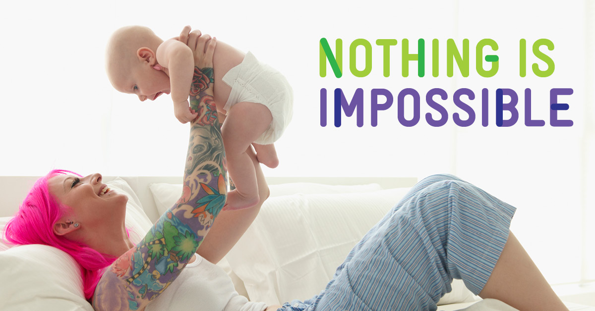 Nothing is impossible mom with baby