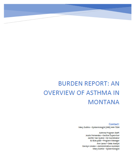 Cover of the 2021 Burden report