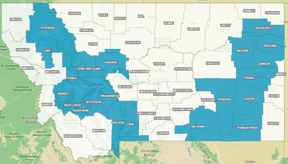 This is a map that shows the locations of all 11 home visiting sites, listed above in text. 