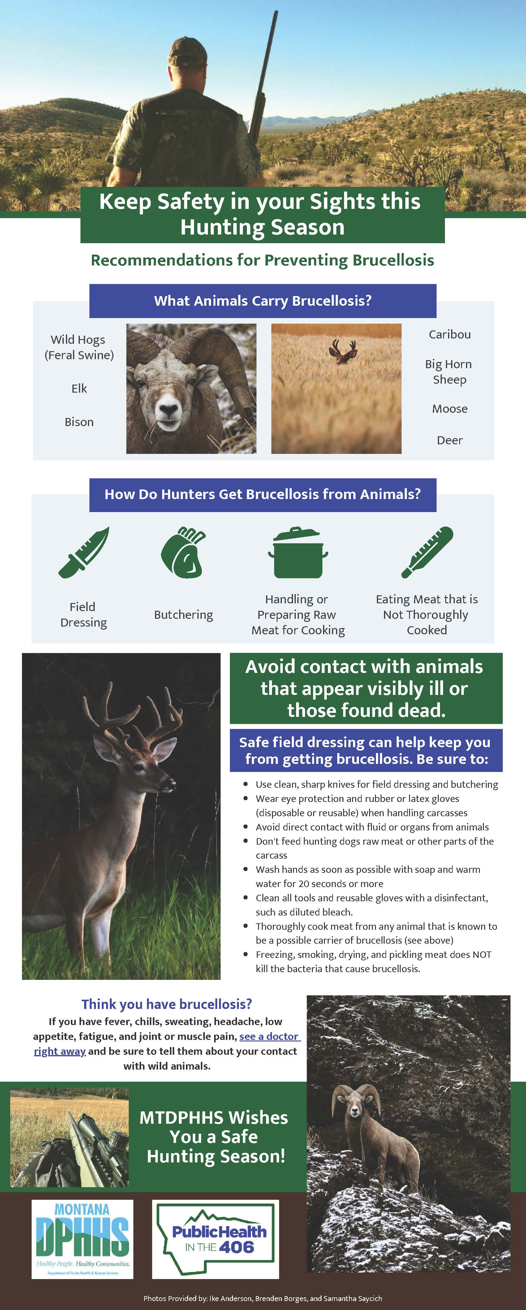 Brucellosis Safe Hunting Infographic