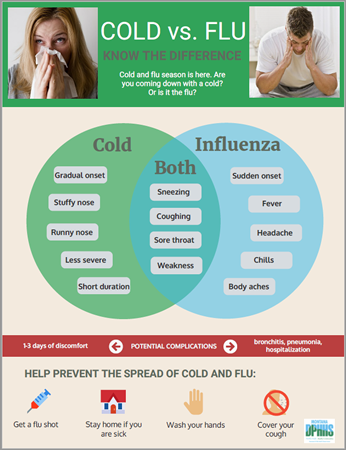 cold versus flu poster