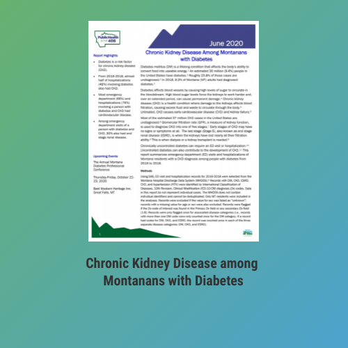 Chronic Kidney Disease among Montanans with Diabetes