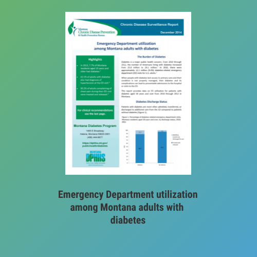 Emergency Department utilization among Montana adults with diabetes