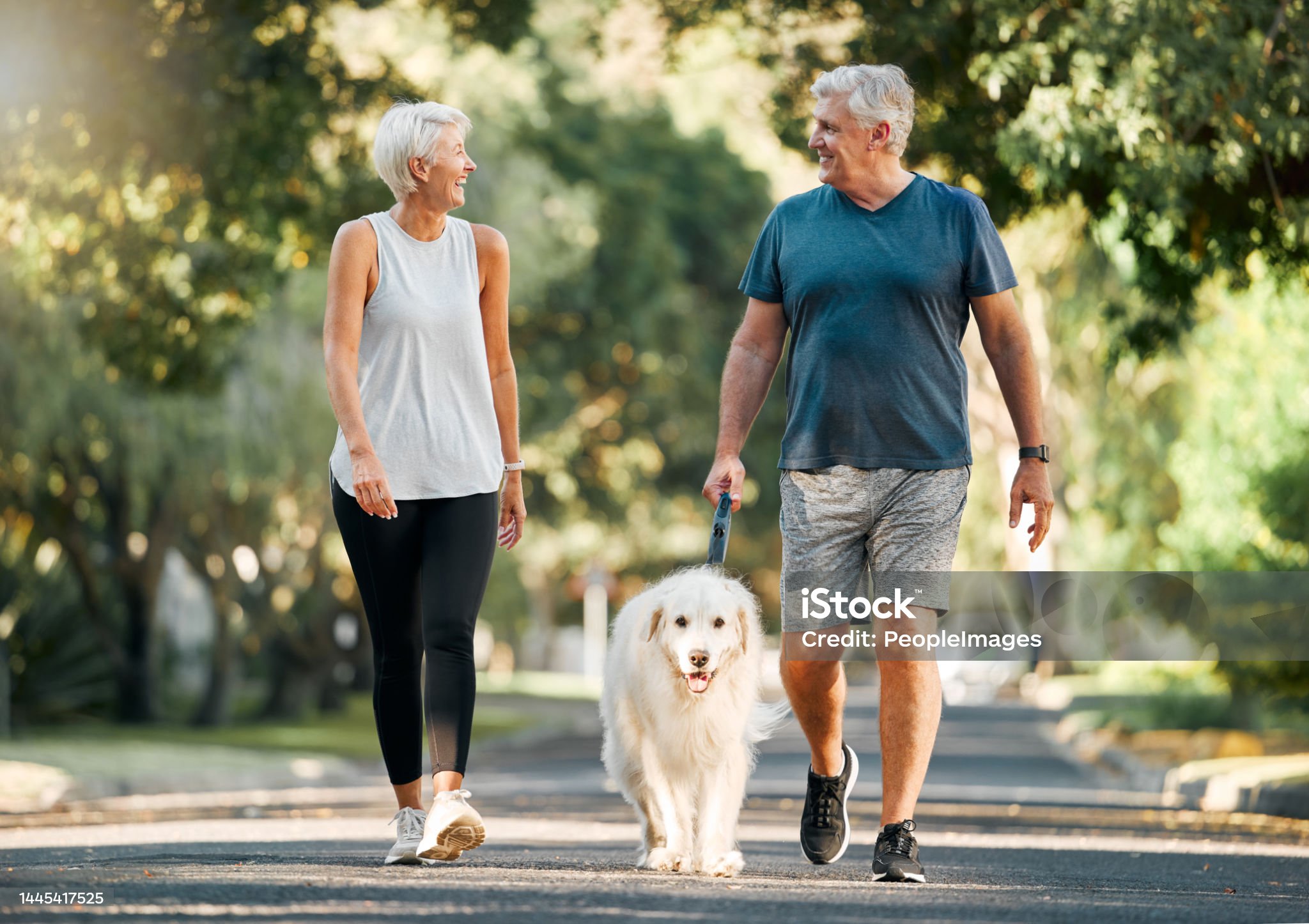 Walking Outdoors Stock Photo