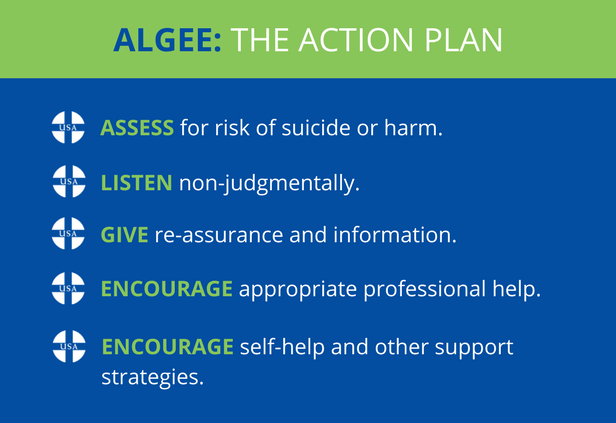 ALGEE: The Action Plan  Assess, Listen, Give, Encourage and Encourage